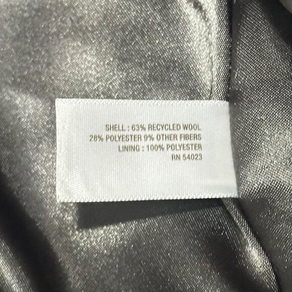 Old Navy Grey Wool Pea Coat, Hip Length, Fully Lined - Picture 7 of 8